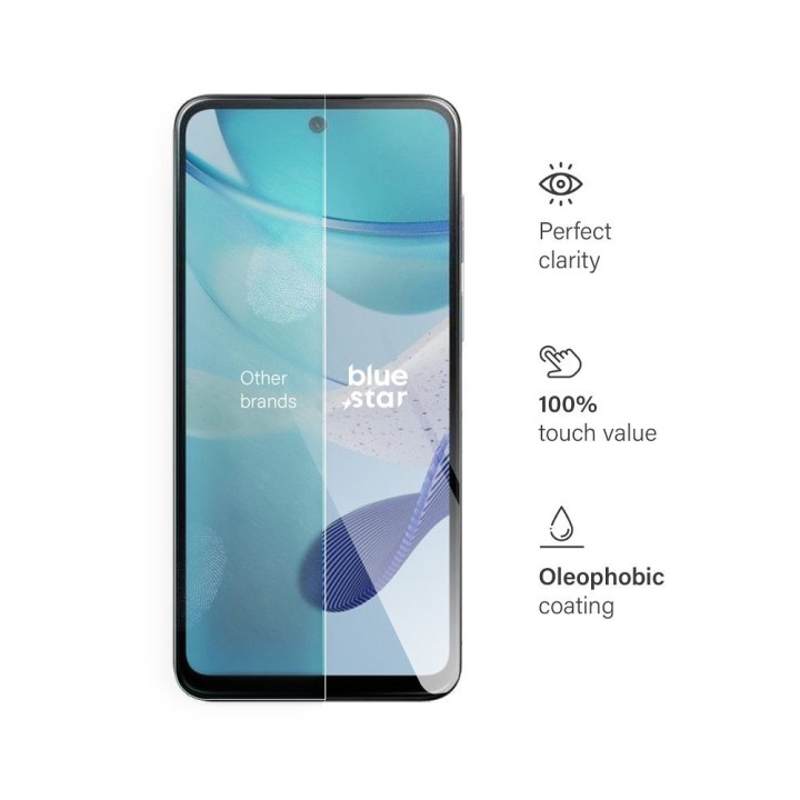 Tempered glass for Motorola G53 Blue Star