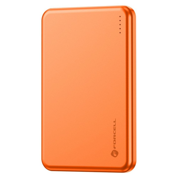 Powerbank zgodny z MagSafe Forcell F-Energy Slim F5K9 QC4.0 PD3.0 15W 5000 mAh pomarańczowy  0INT