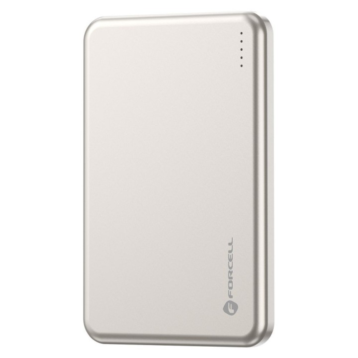 Power bank MagSafe compatible Forcell F-Energy Slim F5K9 QC4.0 PD3.0 15W 5000 mAh cloud dancer 0INT