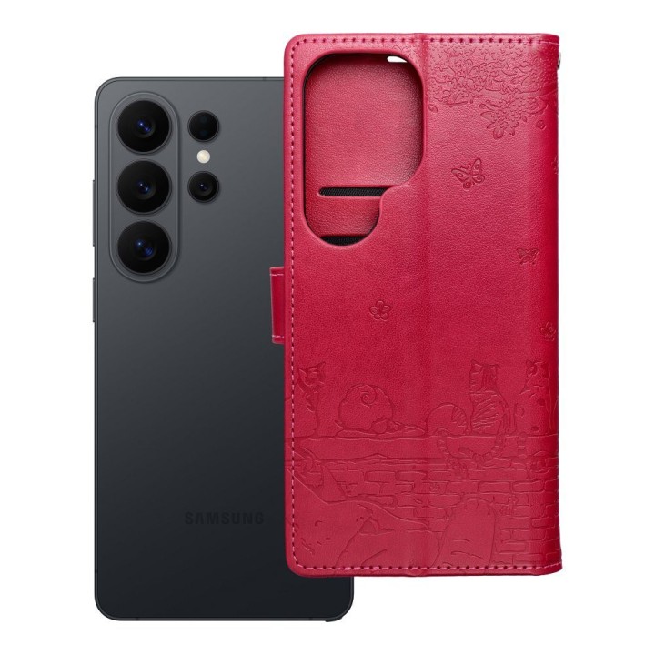Flip case for Samsung S26 ULTRA Mezzo Book cats red