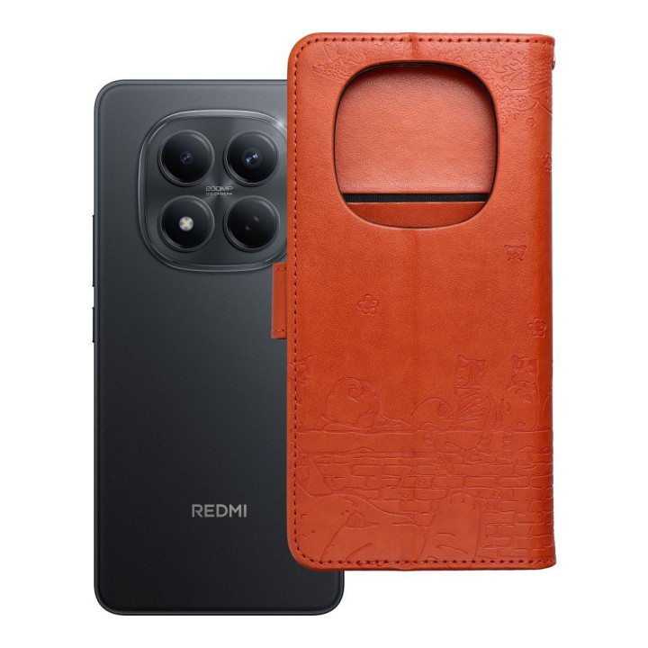 Flip case for Redmi NOTE 15 4G Mezzo Book cats brown