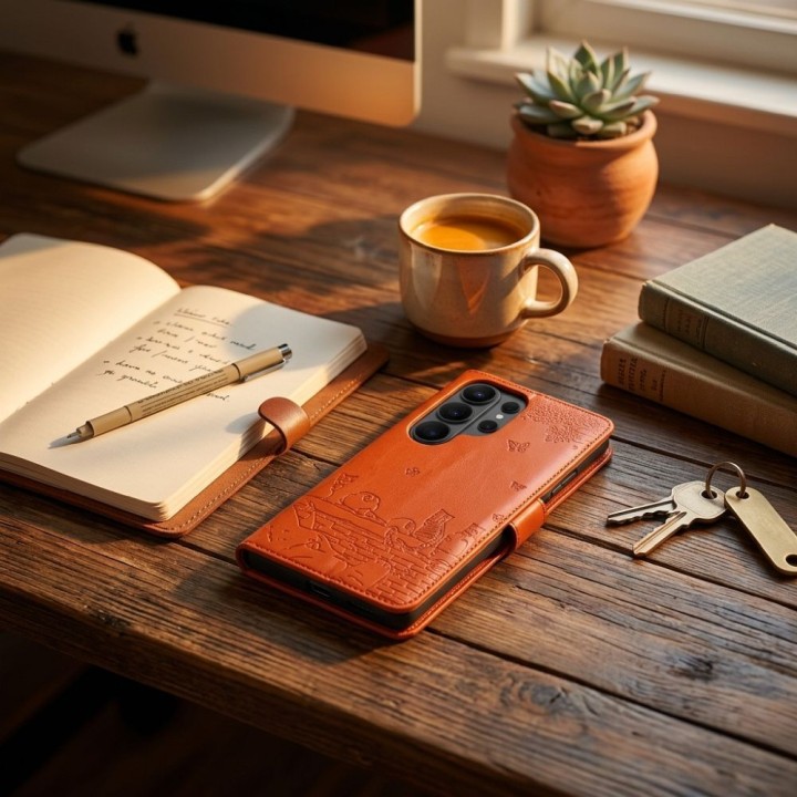 Flip case for Samsung S26 Mezzo Book cats brown