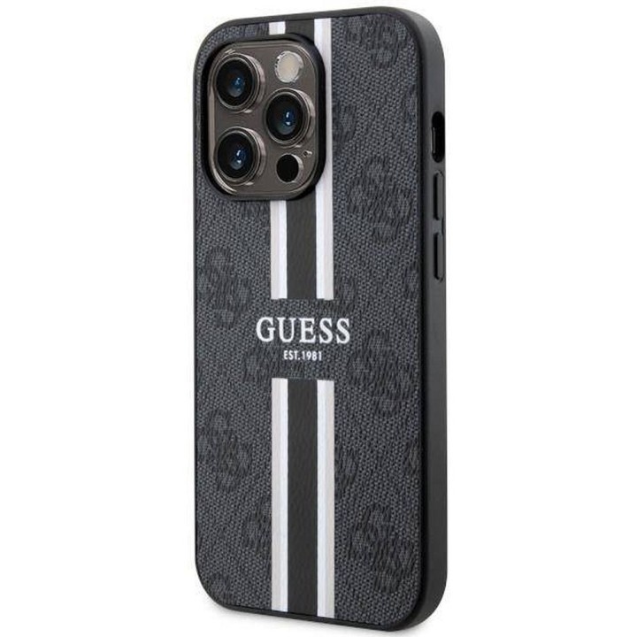 GUESS чохол для IPHONE 14 Pro Max сумісний з Magsafe GUHMP14XP4RPSK (4G Printed Stripes) чорний