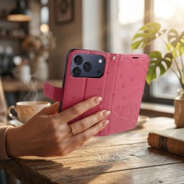 Flip case for iPhone 17 PRO / 18 PRO Mezzo Book cats red