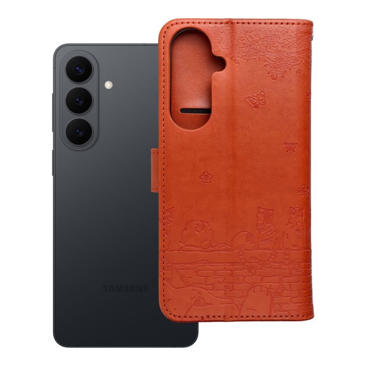 Flip case for Samsung S26 PLUS Mezzo Book cats brown