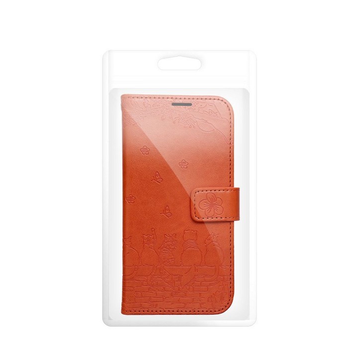 Flip case for iPhone 17 PRO / 18 PRO Mezzo Book cats brown