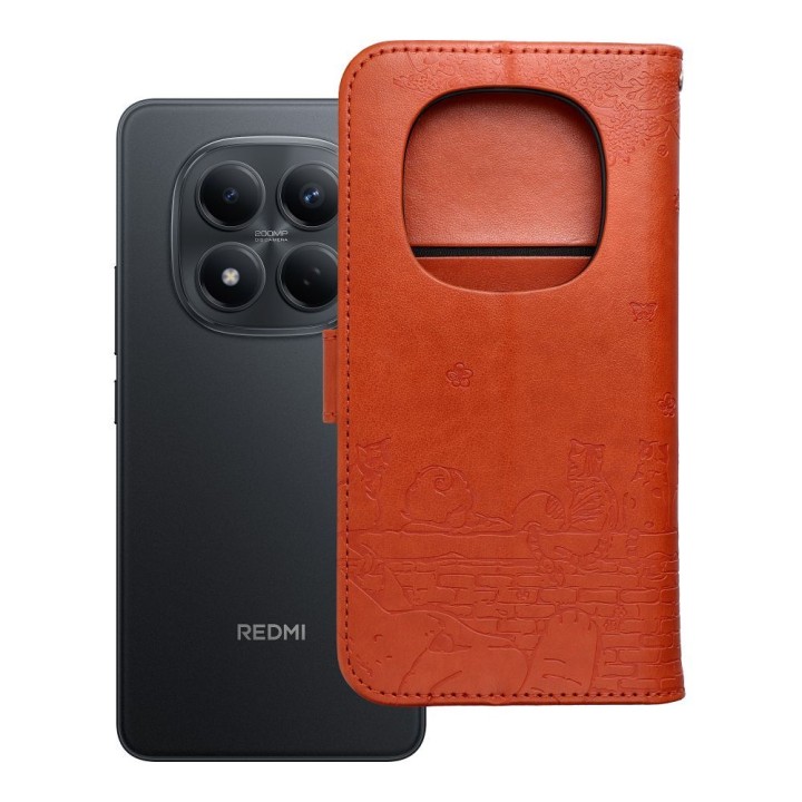 Flip case for Redmi NOTE 15 PRO 4G Mezzo Book cats brown