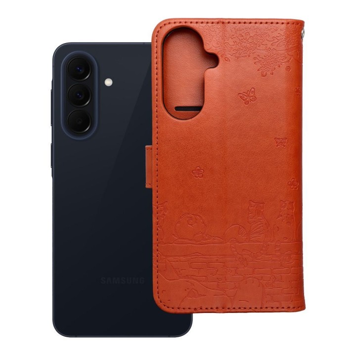 Flip case for Samsung A57 5G Mezzo Book cats brown