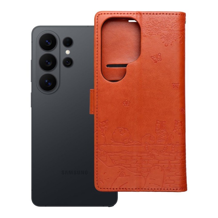 Flip case for Samsung S26 ULTRA Mezzo Book cats brown