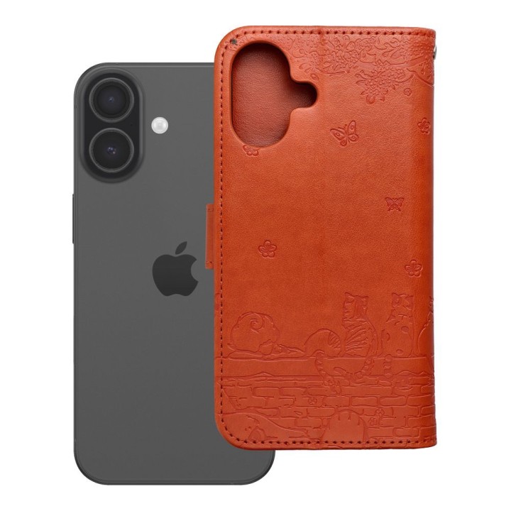 Flip case for iPhone 17 / 18 Mezzo Book cats brown