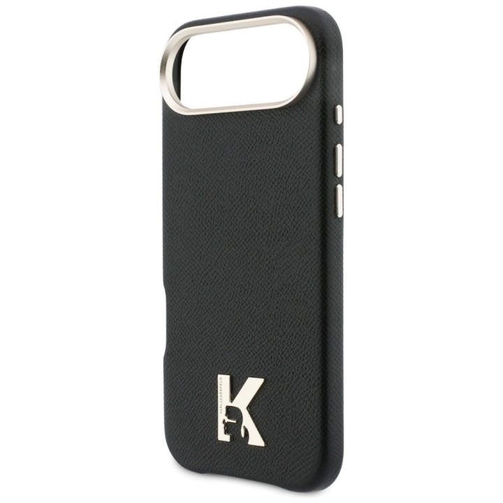 KARL LAGERFELD case for IPHONE 17 Air compatible with Magsafe KLHMP17M5PGFKHGK (PU FW W/ KHead Logo) black