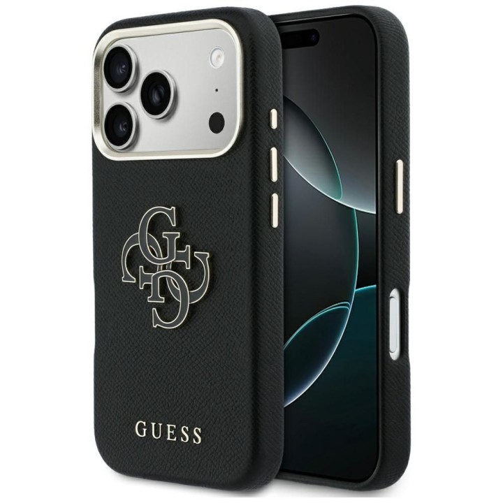 GUESS чохол для IPHONE 17 Pro GUHCP17L5PS4RGGK (PU FW Resin Logo) чорний
