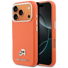 KARL LAGERFELD чохол для IPHONE 17 Pro Max сумісний з Magsafe KLHMP17X6PFKCLO (PU FW W/ K&C Head Pin) помаранчевий