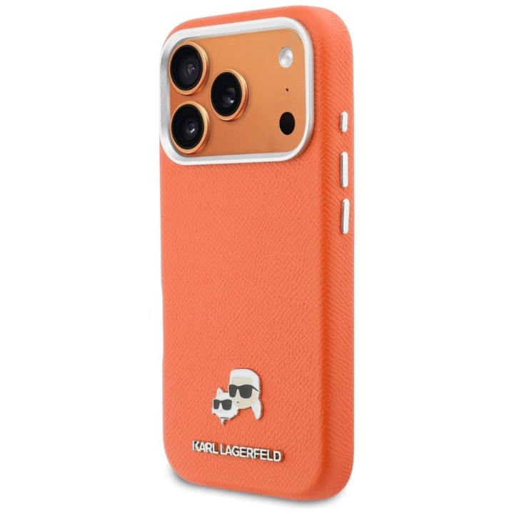 KARL LAGERFELD чохол для IPHONE 17 Pro Max сумісний із MagSafe KLHMP17X6PFKCLO (PU FW W/ K&C Head Pin) помаранчевий