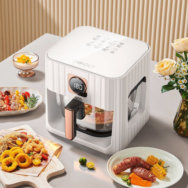 Аерогриль Air Fryer Hoco з сенсорним екраном 4,5L 1100W HE22 білий