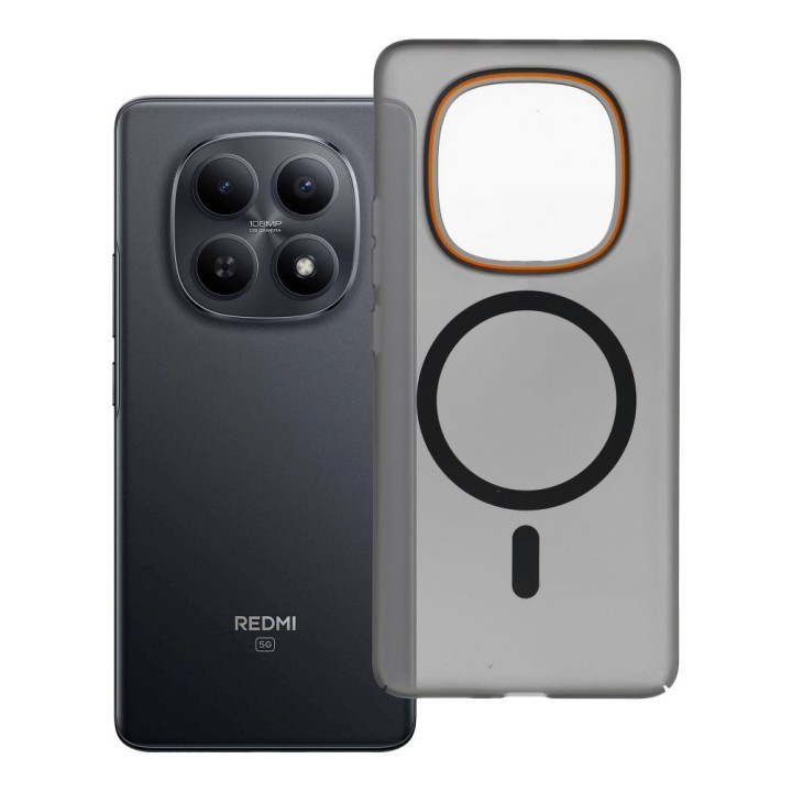 Case for Xiaomi Redmi Note 15 4G Go Orange compatible with MagSafe black