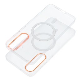 Case for Xiaomi Redmi Note 15 5G Go Orange MagSafe compatible transparent
