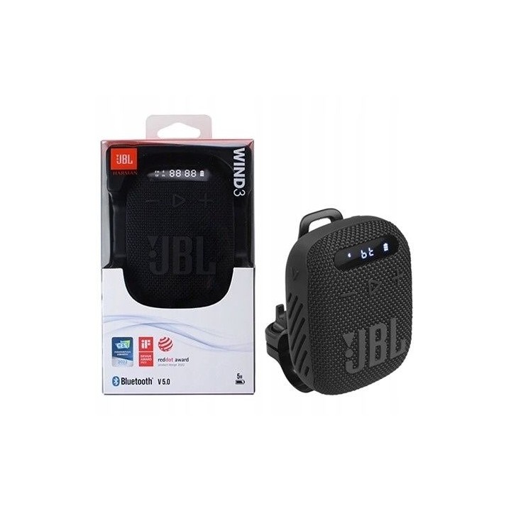 Колонка бездротовий JBL Wind 3 з тримачем на кермо чорна