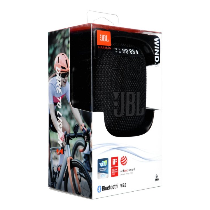 Speaker wireless JBL Wind 3 with holder for the steering wheel black