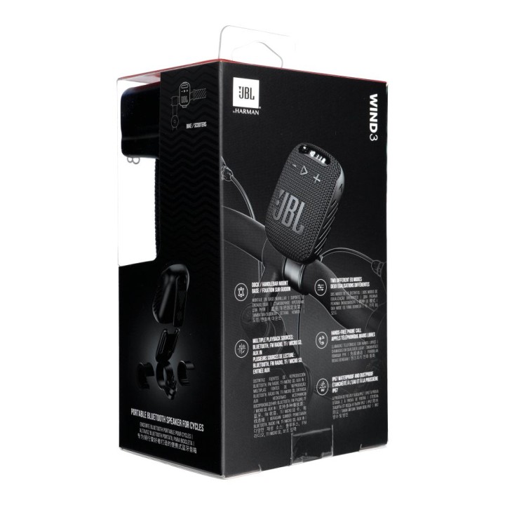 Колонка бездротовий JBL Wind 3 з тримачем на кермо чорна