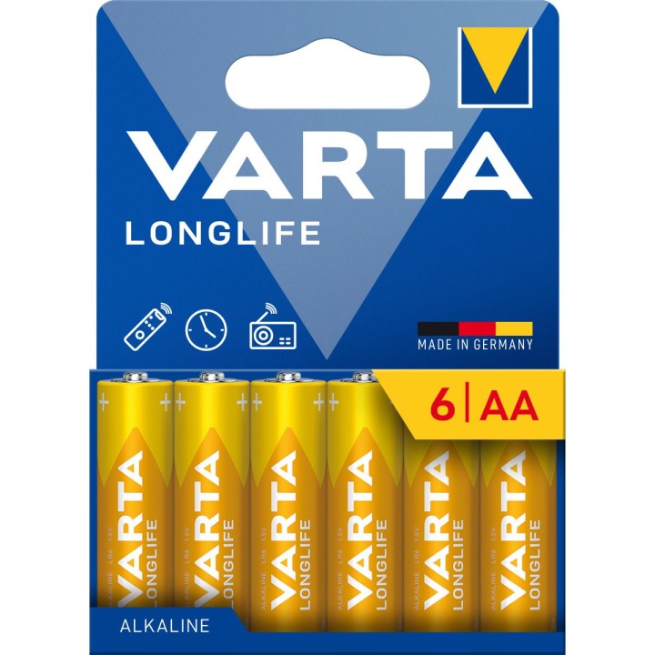 VARTA battery alkaline R6 (AA) Longlife 6 pcs