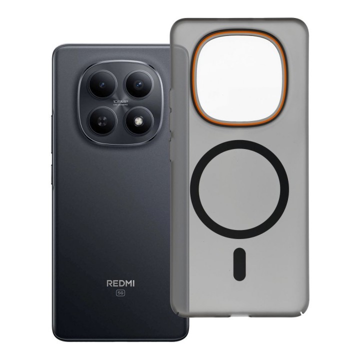 Case for Xiaomi Redmi Note 15 5G Go Orange MagSafe compatible black