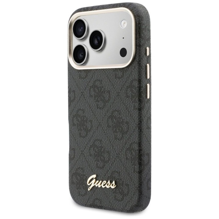 GUESS чехол для IPHONE 17 Pro Max совместимый с MagSafe GUHMP17X5P4FWMSK (PU FW 4G Script) черный