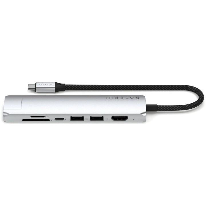 Адаптер HUB 7w1 USB C Satechi Slim ST-P7SS сріблястий