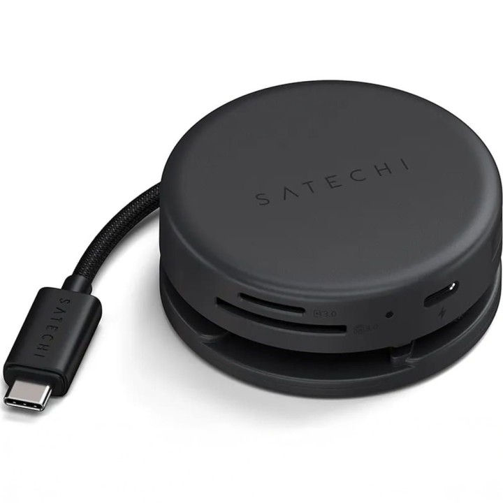 Адаптер HUB 7w1 USB C Satechi Multiport ST-POTG7C чорний