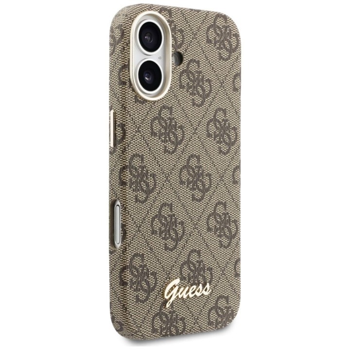 GUESS case for IPHONE 17 compatible with MagSafe GUHMP17S5P4FWMSW (PU FW 4G Script) brown