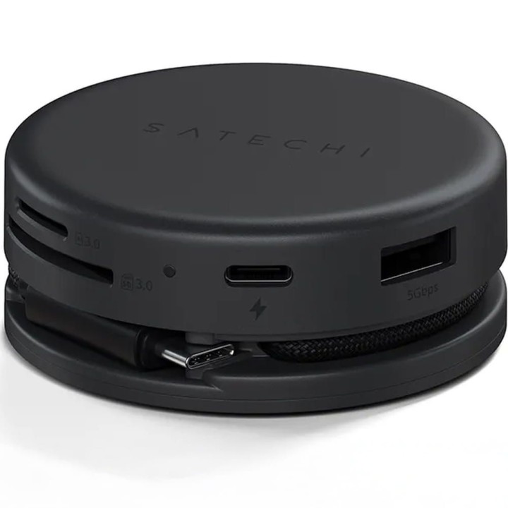 Адаптер HUB 7w1 USB C Satechi Multiport ST-POTG7C чорний