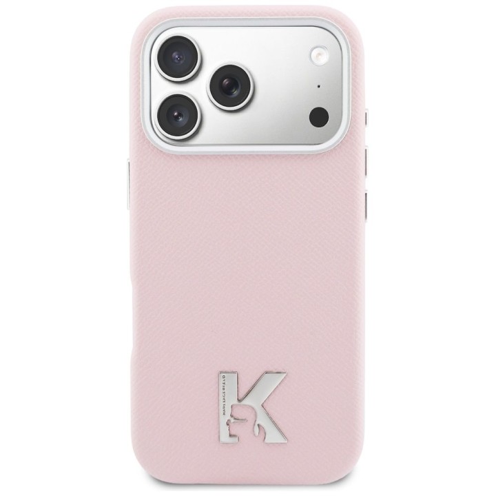 KARL LAGERFELD чохол для IPHONE 17 Pro сумісний із MagSafe KLHMP17L5PGFKHGP (PU FW W/ KHead Logo) рожевий
