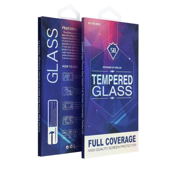 Tempered glass 5D Full Glue for Samsung S26 PLUS Tempered Glass (working reader) black