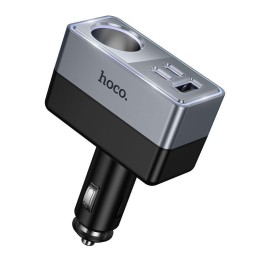 Car charger Hoco with splitter 1xUSB A + 2xUSB C + 1 cigarette lighter socket QC3.0 PD 165W/24V Z65A black