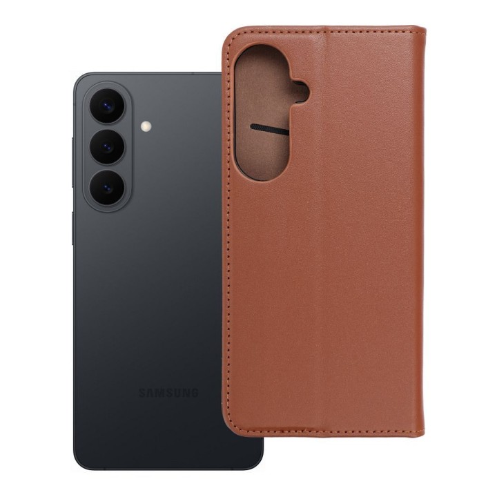 Flip case for Samsung S26 PLUS Smart Pro Book leather brown