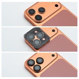 Szkło hartowane na aparat do iPhone 17 PRO / 17 PRO MAX Blue Star Easy Install czarne