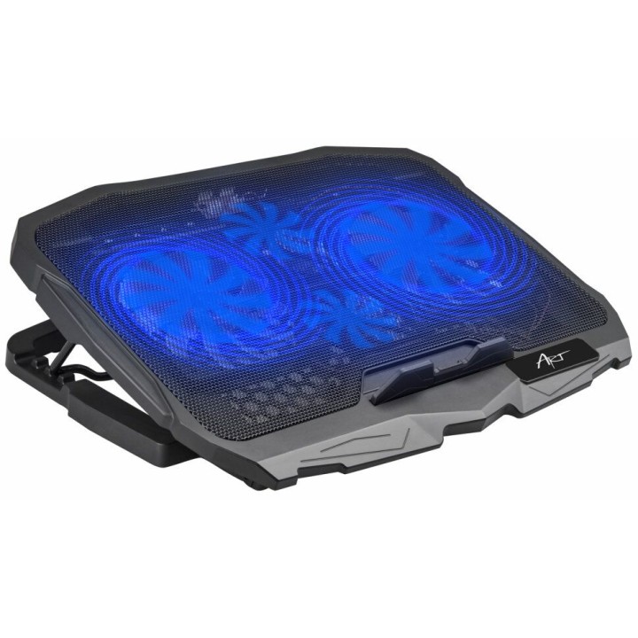 Laptop cooling stand ART P4 2 x USB A LED black
