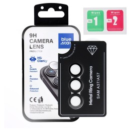 Szkło hartowane na aparat do Samsung A37 Blue Star Easy Install czarne