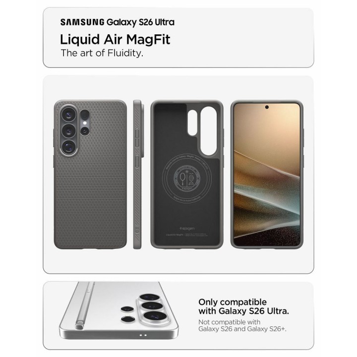 SPIGEN чохол LIQUID AIR MAG сумісний з Magsafe для SAMSUNG S26 Ultra marble grey
