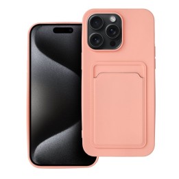 Чохол для iPhone 15 PRO MAX Card Case рожевий