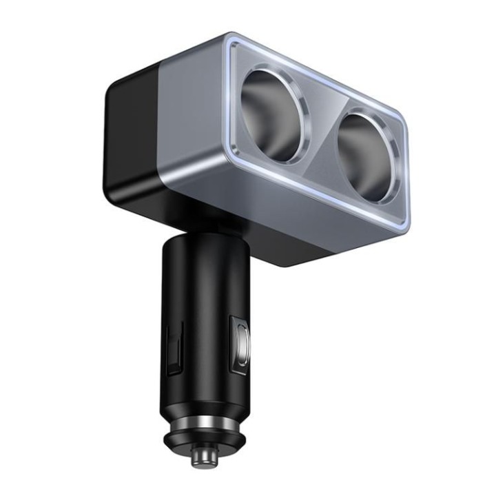 Cigarette lighter socket splitter Hoco 2 ports max 240W/24V Z65 black