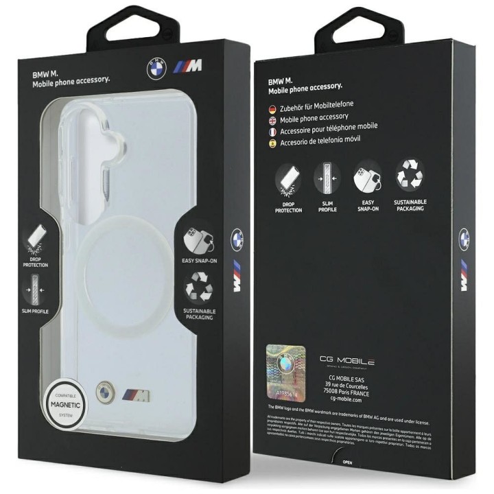BMW case for SAMSUNG S26 BMHMS26S25HSMLKT (Magnetic IML Shockproof W/ Metal Logos) transparent