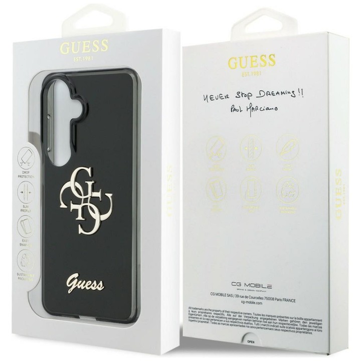 GUESS futerał do SAMSUNG S26 GUHCS26S5HC4MLSK (IML Big Metal 4G and Script) czarny
