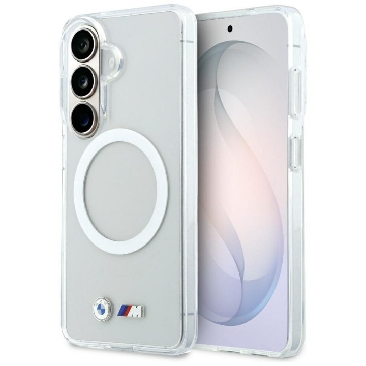 BMW чохол для SAMSUNG S26 BMHMS26S25HSMLKT (Magnetic IML Shockproof W/ Metal Logos) прозорий