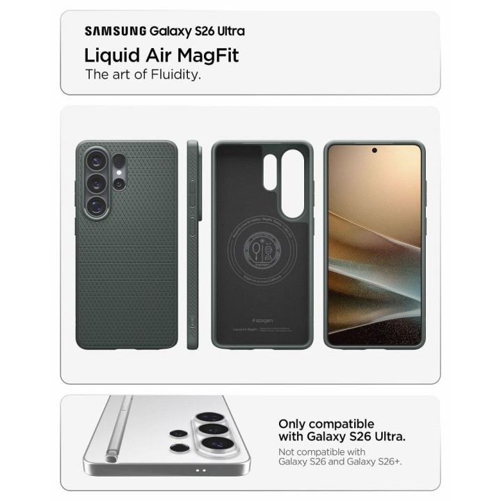 SPIGEN case LIQUID AIR MAG compatible with Magsafe for SAMSUNG S26 Ultra abyss green