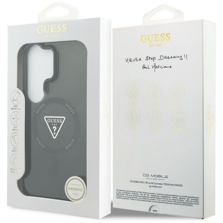 GUESS чехол для SAMSUNG S26 Ultra GUHCS26L5HC4MLSK (Magnetic IML Gradient Triangle) черный