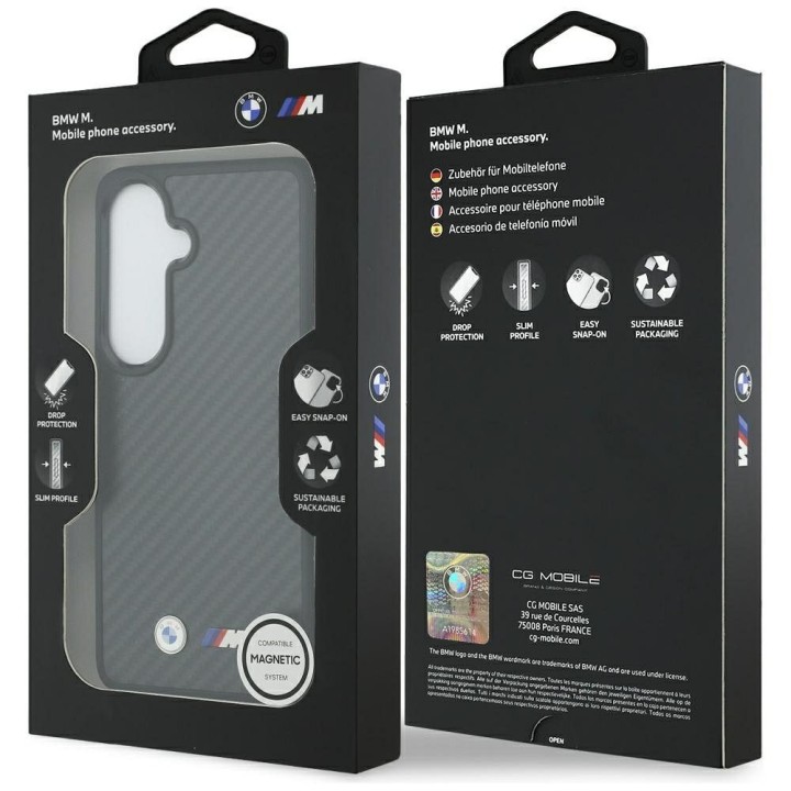 BMW case for SAMSUNG S26 BMHMS26S24CFMMK (Magnetic Kevlar W/ Logo) black