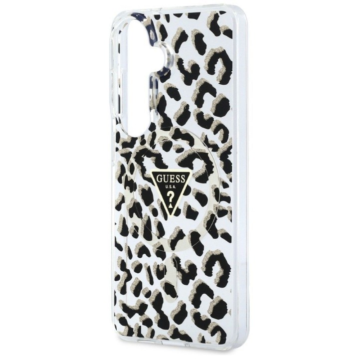GUESS чехол для SAMSUNG S26 GUHMS26SHLEGTGLK (Magnetic IML Leopard Print Triangle) черный