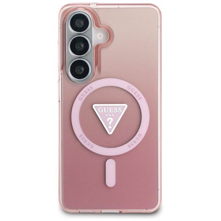 GUESS case for SAMSUNG S26 GUHMS26SHGTMLCGP (Magnetic IML Gradient Triangle) pink