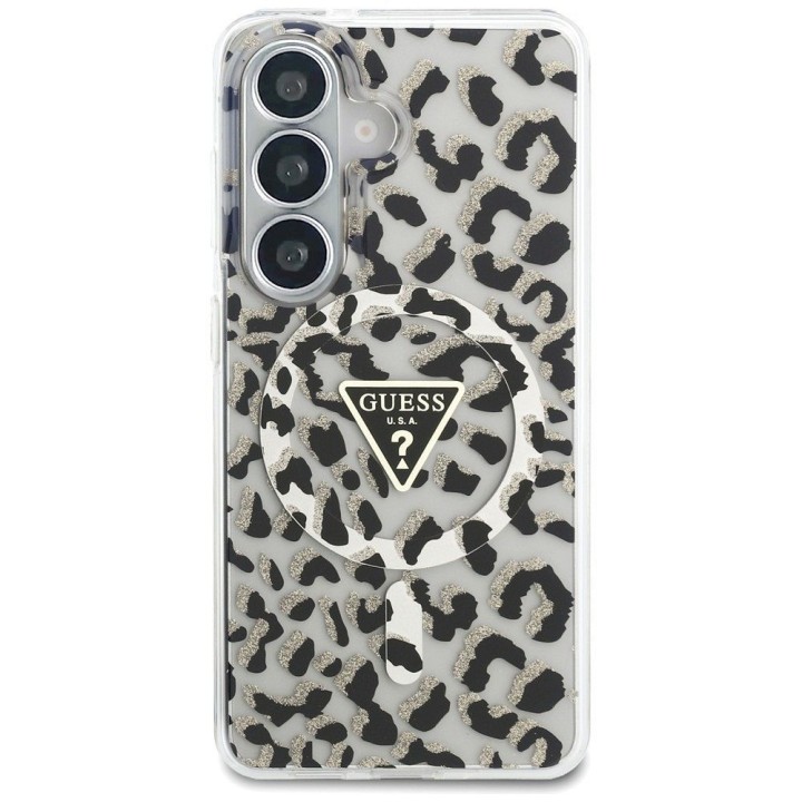 GUESS чехол для SAMSUNG S26 GUHMS26SHLEGTGLK (Magnetic IML Leopard Print Triangle) черный